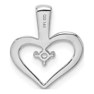 14K White Gold Heart Pendant – view 5