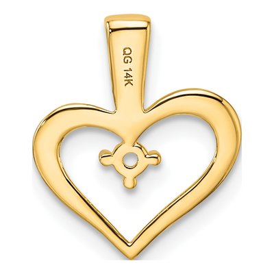 14K Yellow Gold Heart Pendant – view 4