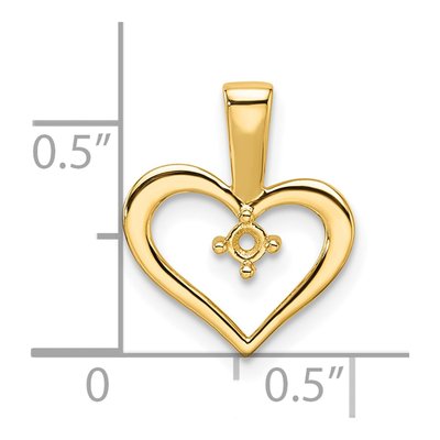 14K Yellow Gold Heart Pendant – view 5