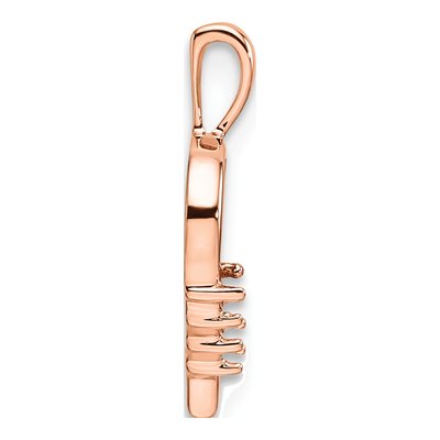 14K Rose Gold Heart Pendant Mounting – view 3