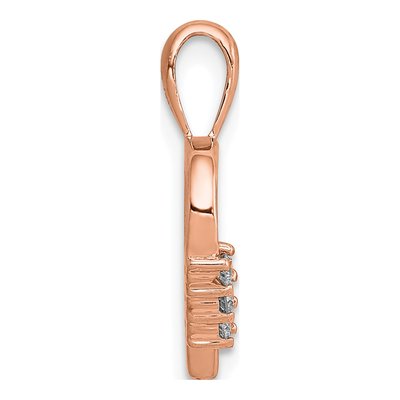 14K Rose Gold 1/20 ct tw Diamond Heart Pendant – view 3