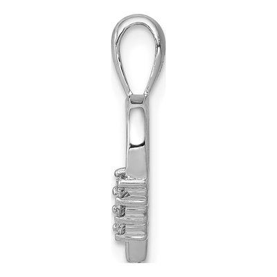 14K White Gold 1/20 ct tw Diamond Heart Pendant – view 3