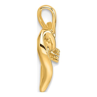 14K Yellow Gold Heart Pendant Mounting – view 3