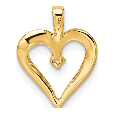 14K Yellow Gold Heart Pendant Mounting – view 4
