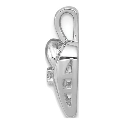 14K White Gold Diamond Heart Pendant – view 2