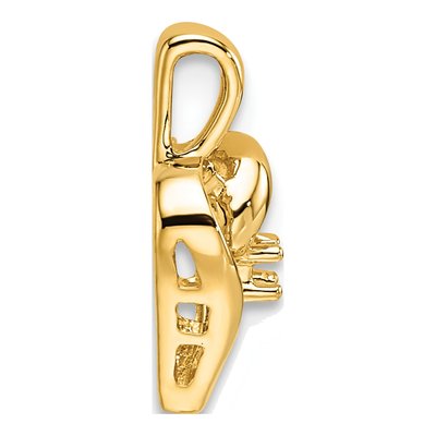 14K Yellow Gold Heart for Pendant – view 3
