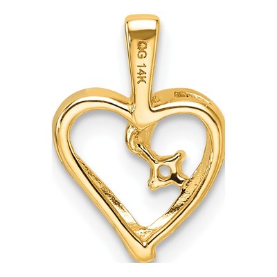 14K Yellow Gold Heart for Pendant – view 4