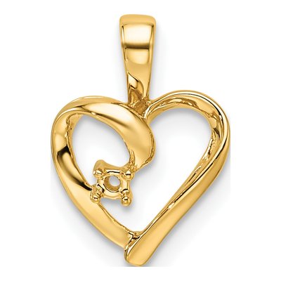 14K Yellow Gold Heart for Pendant