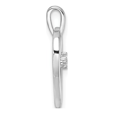 14K White Gold Heart Pendant – view 3