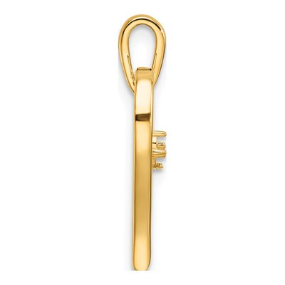 14K Yellow Gold Heart Pendant – view 3