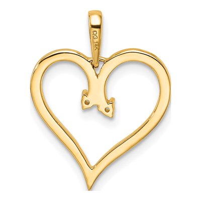 14K Yellow Gold Heart Pendant – view 4