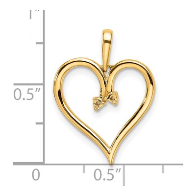 14K Yellow Gold Heart Pendant – view 5