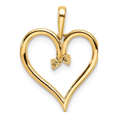 14K Yellow Gold Heart Pendant