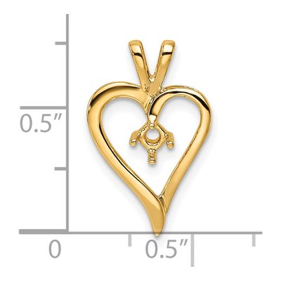 14K Yellow Gold Heart Pendant – view 5
