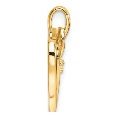 14K Yellow Gold Heart for Pendant – view 3