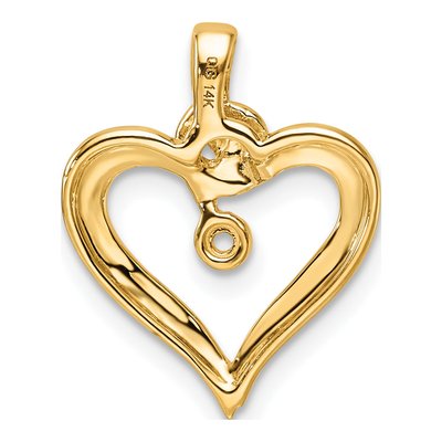 14K Yellow Gold Heart for Pendant – view 4