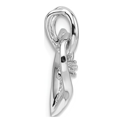 14K White Gold Heart Pendant Mounting – view 3