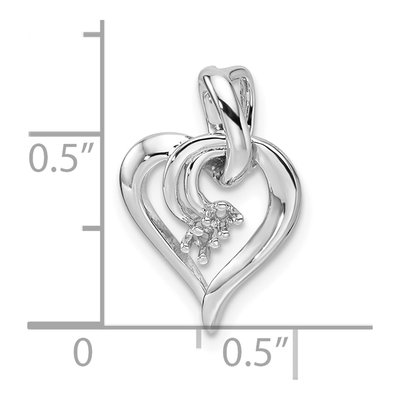 14K White Gold Heart Pendant Mounting – view 5