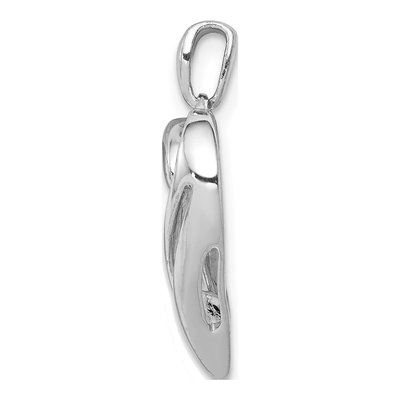 14K White Gold 1/15 ct tw Diamond Heart Pendant – view 3