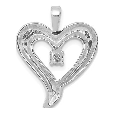 14K White Gold Heart for Pendant – view 4