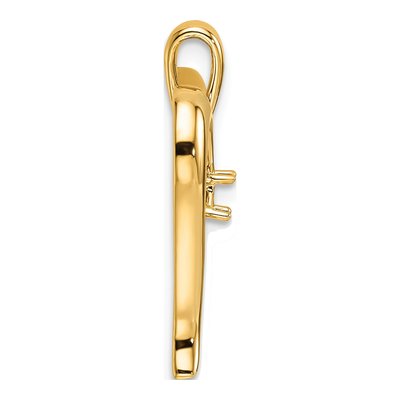 14K Yellow Gold Heart for Pendant – view 3