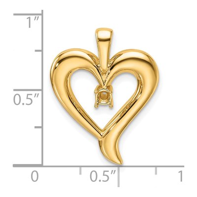 14K Yellow Gold Heart for Pendant – view 5