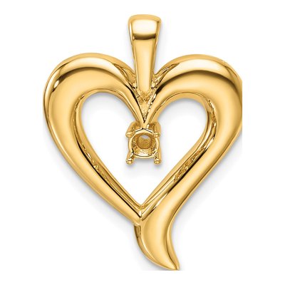 14K Yellow Gold Heart for Pendant