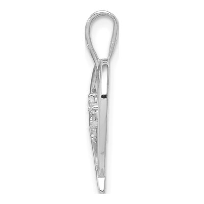 14K White Gold 1/20 ct tw Diamond Heart Pendant – view 3