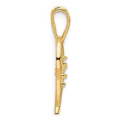14K Yellow Gold Heart Pendant – view 3