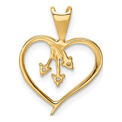 14K Yellow Gold Heart Pendant – view 5