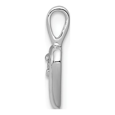 14K White Gold Diamond Heart Pendant – view 3