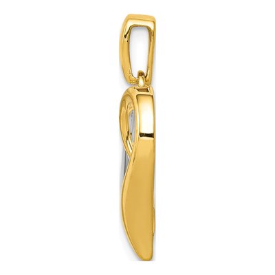 14K Two-Tone Gold 1/15 ct tw Diamond Heart Pendant – view 3