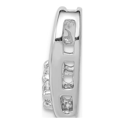 14K White Gold 1/10 ct tw Diamond Heart Slide Pendant – view 3