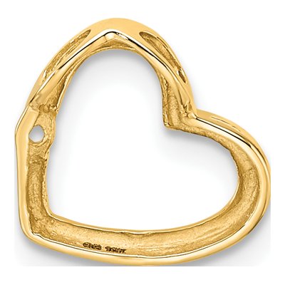 10K Yellow Gold Heart Slide Pendant Mounting – view 4