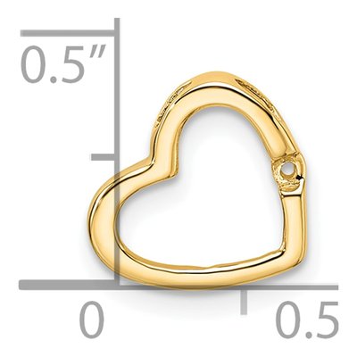 10K Yellow Gold Heart Slide Pendant Mounting – view 5