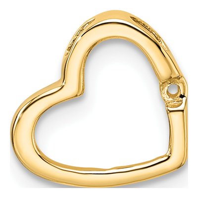 10K Yellow Gold Heart Slide Pendant Mounting