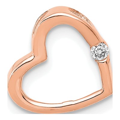 14K Rose Gold Heart for Slide Pendant
