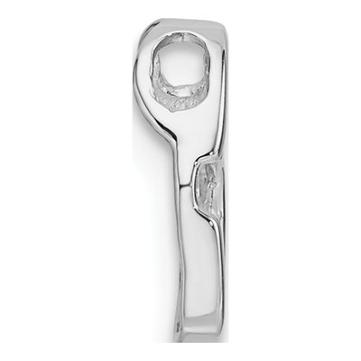 14K White Gold Heart Slide for Pendant Mounting – view 3