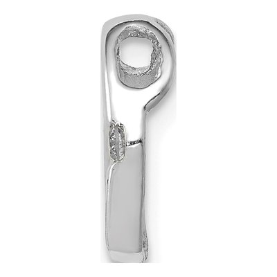 14K White Gold Diamond Heart Slide Pendant – view 2