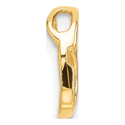 14K Yellow Gold Heart Slide for Pendant Mounting – view 3