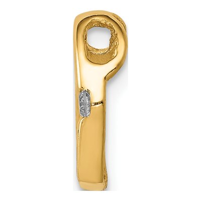 14K Yellow Gold Diamond Heart Slide Pendant – view 3