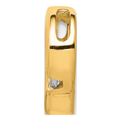 14K Yellow Gold Diamond Heart Slide Pendant – view 3