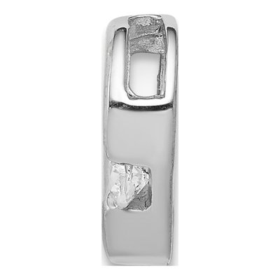 14K White Gold 1/20 ct tw Diamond Heart Slide Pendant – view 3