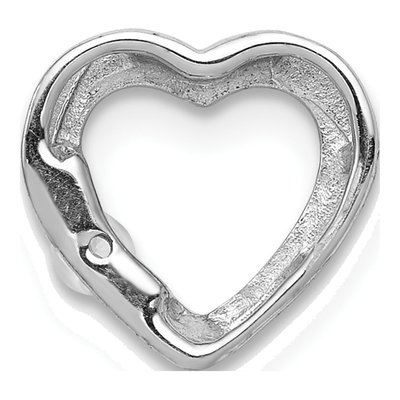 14K White Gold 1/20 ct tw Diamond Heart Slide Pendant – view 4