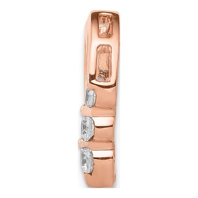 14K Rose Gold 1/6 ct tw Diamond Heart Slide Pendant – view 3