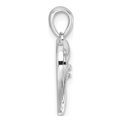14K White Gold Heart Pendant – view 3