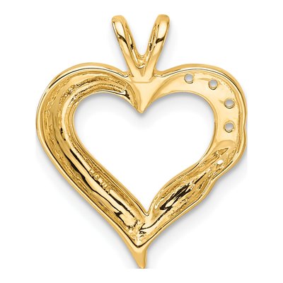 10K Yellow Gold Heart Pendant – view 4