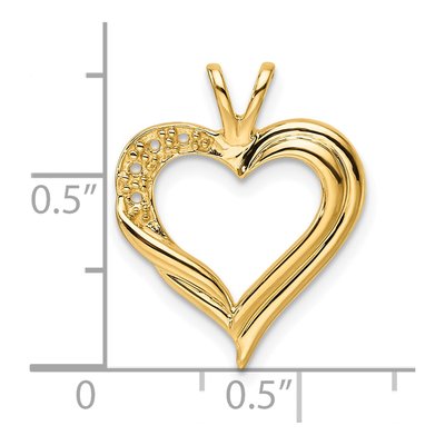 10K Yellow Gold Heart Pendant – view 5