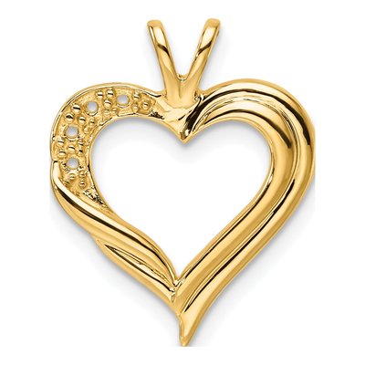 10K Yellow Gold Heart Pendant