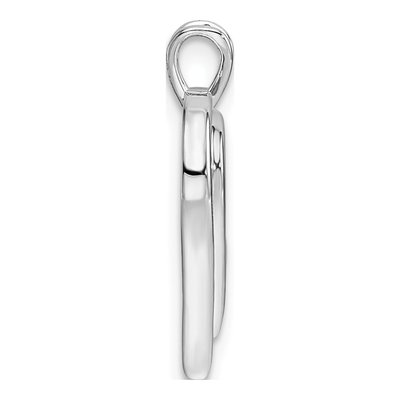14K White Gold Heart for Side Pendant – view 3